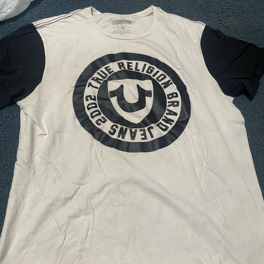 True Religion Black and White Logo T-Shirt